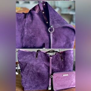 Tiffany’s Purple VG reversible minimalist large tote/card/Pouch-LikeNew/DB👀Pics